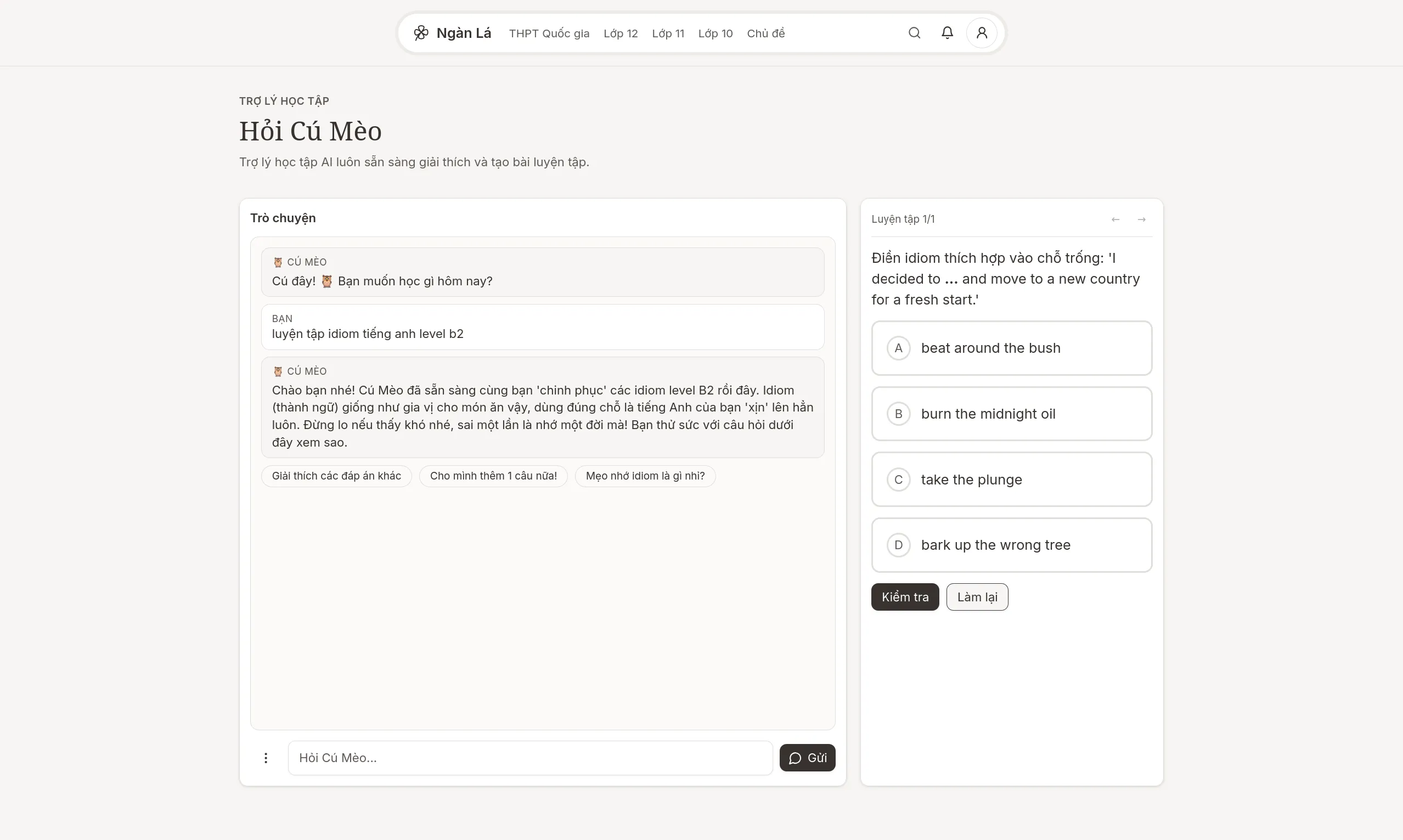 Cú Mèo AI assistant